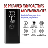 PSP004 Motorcycle Tire Inflator 150PSI Car Tire Inflator Bed Pad Inflator Basket Inflator Built-in Air Line and Air Mouth Storage Chamber 15-Cylinder