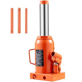 Hydraulic Bottle Jack, 30 Ton/66138 lbs Welded Bottle Jack with 11.22''-18.66'' Lifting Range & 3-Section Long Handle, for Car, Pickup, Truck, RV