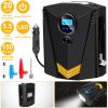 Digital Tire Pump Tire Inflator Display Electric Air Compressor Pump 12V DC 100W 150PSI Min Air Flow