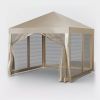 10x10 Pop Up Screen Tent with Mosquito Netting, Portable Outdoor Screen House Canopy for Camping, Patio, Backyard, Picnic, Garden and Outdoor Events