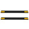 Parking Stopper, 18 Inch 2 Pcs Heavy Duty Parking Aid for Garage, PP Curb Garage Floor Stopper with Reflective Strips