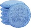 Microfiber Wax Applicator Pads, Car Wax Applicator, Buffing & Detail Polishing Foam Pads for Car Cleaning and Fine Polishing (5" Diameter, 6 Pack)…