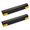 Parking Stopper, 16 Inch 2 Pcs Heavy Duty Parking Aid for Garage, PP Curb Garage Floor Stopper with Reflective Strips
