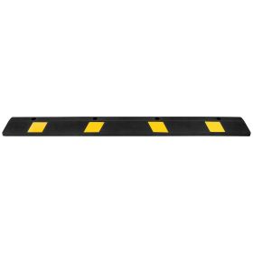 Parking Stopper, 72 Inch Heavy Duty Parking Aid for Garage, Rubber Curb Garage Floor Stopper with Reflective Strips