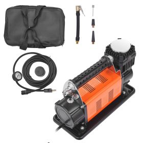 12V Portable Tire Inflator, 7.06CFM Heavy Duty Air Compressor, 150PSI Offroad Air Pump with Adapters for Car SUV RV Truck - Include 6.5FT Power Cord