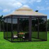 Gazebo Replacement Mosquito Netting 10*12Inch/Black
