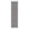 Guros Collection 96*26 inch White / White / Traditional Indoor / Outdoor Runner Rug
