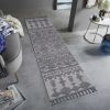 Guros Collection 96*26 inch White / Gray / Traditional Indoor / Outdoor Runner Rug