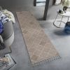 Guros Collection 96*26 inch Cream / Trellis Indoor / Outdoor Runner Rug