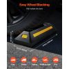 Parking Stopper, 21.6 Inch 2 Pcs Heavy Duty Parking Aid for Garage, Rubber Curb Garage Floor Stopper with Reflective Strips