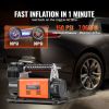 12V Portable Tire Inflator, 7.06CFM Heavy Duty Air Compressor, 150PSI Offroad Air Pump with Adapters for Car SUV RV Truck - Include 6.5FT Power Cord