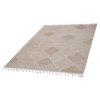 LOOM & LUXE Collection 5X7 Cream /Trellis Indoor/Outdoor Area Rug
