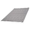 LOOM & LUXE Collection 6X9 Grey/White /Geometric Indoor/Outdoor Area Rug
