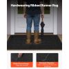 Front Door Mat, 5 x 3 ft Commercial Floor Mat for Indoor and Outdoor, Stylish Striped Industrial Carpet with PVC Backing