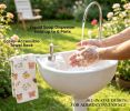 Portable Camping Sink Handwashing Station Basin with 4.5 Gal Tank 6.3 Gal Recovery Tank Rolling Wheels Soap Dispenser for RV Outdoor Events Gatherings