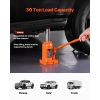 Hydraulic Bottle Jack, 30 Ton/66138 lbs Welded Bottle Jack with 11.22''-18.66'' Lifting Range & 3-Section Long Handle, for Car, Pickup, Truck, RV