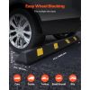Parking Stopper, 72 Inch Heavy Duty Parking Aid for Garage, Rubber Curb Garage Floor Stopper with Reflective Strips