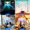 2 In 1 Portable Camping Fan with LED Lantern 8000mAh Battery Powered Tent Fan with Carabiner Digital Display 4 Speeds 4 Timer Settings for Camping Can