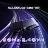 AC1200 Smart WiFi Router, High Speed Dual Band Wireless Internet Router with Smart APP, 4 x 100 Mbps Fast Ethernet Ports, Supports Guest WiFi