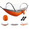 3-in-1 Camping Hammock with Automatic Pop-Up Mosquito Net, Lightweight 70D Nylon Portable Hammock Supports 440lbs