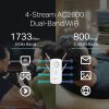 WiFi Extender(RE650), Up to 2600Mbps, Dual Band WiFi Range Extender, Gigabit Port, Internet Booster, Repeater, Access Point,4x4 MU-MIMO