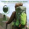 3-in-1 Camping Fan with LED Lantern, Portable Hanging Tent Fan 3 Speed Wind, Timer Function & Power Bank