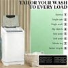 Compact washing machine, portable, fully automatic, white
