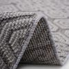 Guros Collection 96*26 inch Grey / White / Geometric Indoor / Outdoor Runner Rug