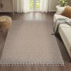 Guros Collection 90*63 inch Mocha / Geometric Indoor / Outdoor Area Rug
