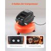 3 Gallon Air Compressor, 1/3HP 0.54CFM @ 90PSI Portable Pancake Air Compressor & 100PSI Max Working Pressure