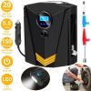 Digital Tire Pump Tire Inflator Display Electric Air Compressor Pump 12V DC 100W 150PSI Min Air Flow