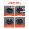 RV Leveling Pads, 4-Pack Rubber Trailer Jack Pads, Each with 5000 lbs Capacity, Jack Stabilizer Padding with Large Surface Area