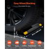 Parking Stopper, 18 Inch 2 Pcs Heavy Duty Parking Aid for Garage, PP Curb Garage Floor Stopper with Reflective Strips