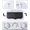 Compact Twin Tub with Built-in Drain Pump XPB35-188S 14.3(7.7 6.6)lbs Semi-automatic Gray Cover Washing Machine