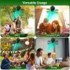 3-in-1 Camping Fan with LED Lantern, Portable Hanging Tent Fan 3 Speed Wind, Timer Function & Power Bank