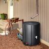 50 Gallon Folding Rain Barrel Water Collector Black