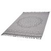 LOOM & LUXE Collection 5X7 Gray/White /Medallion Indoor/Outdoor Area Rug