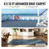 Gray Marine Carpet 6 ft x 13.1 ft Boat Carpet Rugs Indoor Outdoor Rugs for Patio Deck Anti-Slide TPR Water-Proof Back Cut Outdoor Marine Carpeting Eas