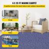 Deep Blue Marine Carpet 6 ft x 23 ft Marine Carpeting Marine Grade Carpet for Boats with Waterproof Back Outdoor Rug for Patio Porch Deck Garage Outdo