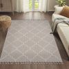 Guros Collection 120*93 inch inch inch Ivory / Trellis Indoor / Outdoor Area Rug